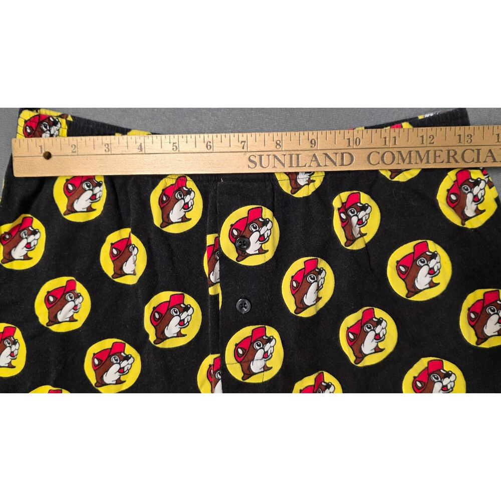Buc-ee’s Beaver Logo Boxer Shorts Unisex Medium Black Lounge Sleep Shorts - Picture 5 of 7